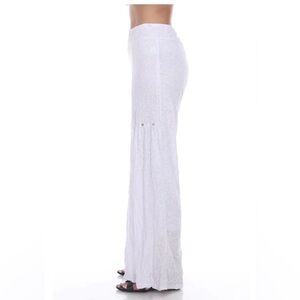 NWT Carine Elegant White Wide Leg Flowy Pants